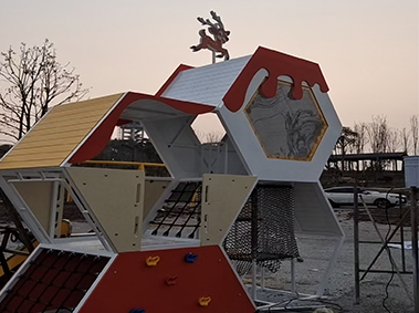 四川乐山儿童攀爬架组合滑梯