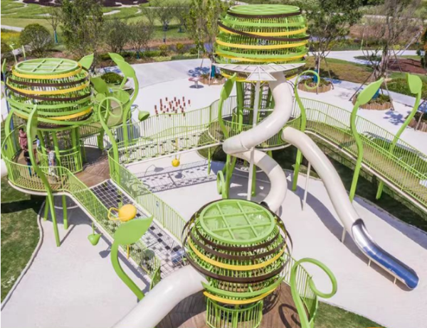 武汉户外绿芽廊桥儿童游乐园+不锈钢滑梯 武汉户外绿芽廊桥儿童游乐园+不锈钢滑梯