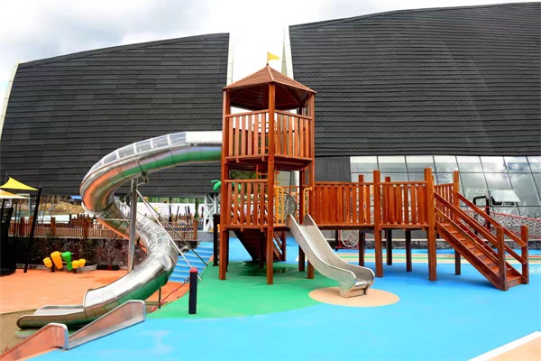 重庆云阳不锈钢滑梯+木质玩具